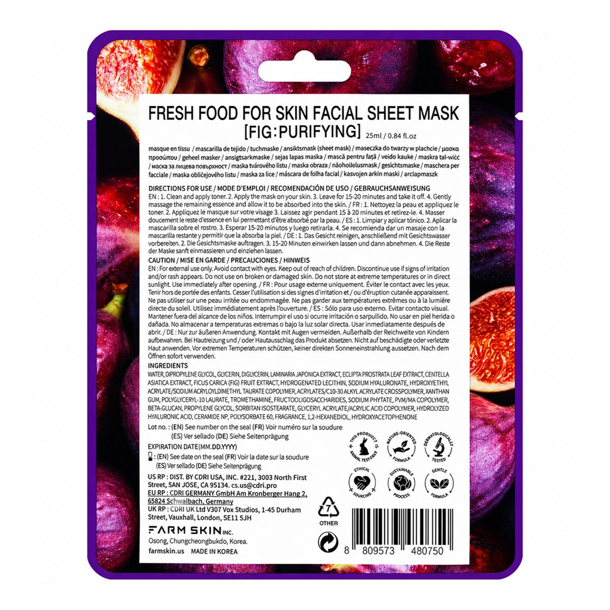 Fresh Food For Skin Facial Sheet Mask Fig