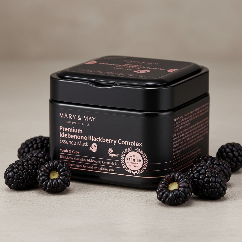 MARY&MAY Premium Idebenone Blackberry Complex Ampoule Mask (20EA/250g)